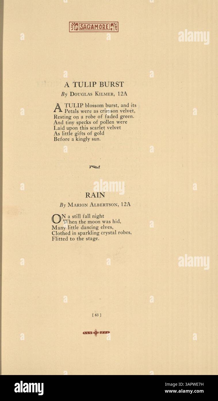 L'annuaire 1928 de l'école secondaire Roosevelt, Sagamore, offre un compte rendu détaillé de la vie étudiante, des contributions des professeurs, des performances sportives et des événements scolaires au cours de l'année scolaire 1927-1928/09. Banque D'Images