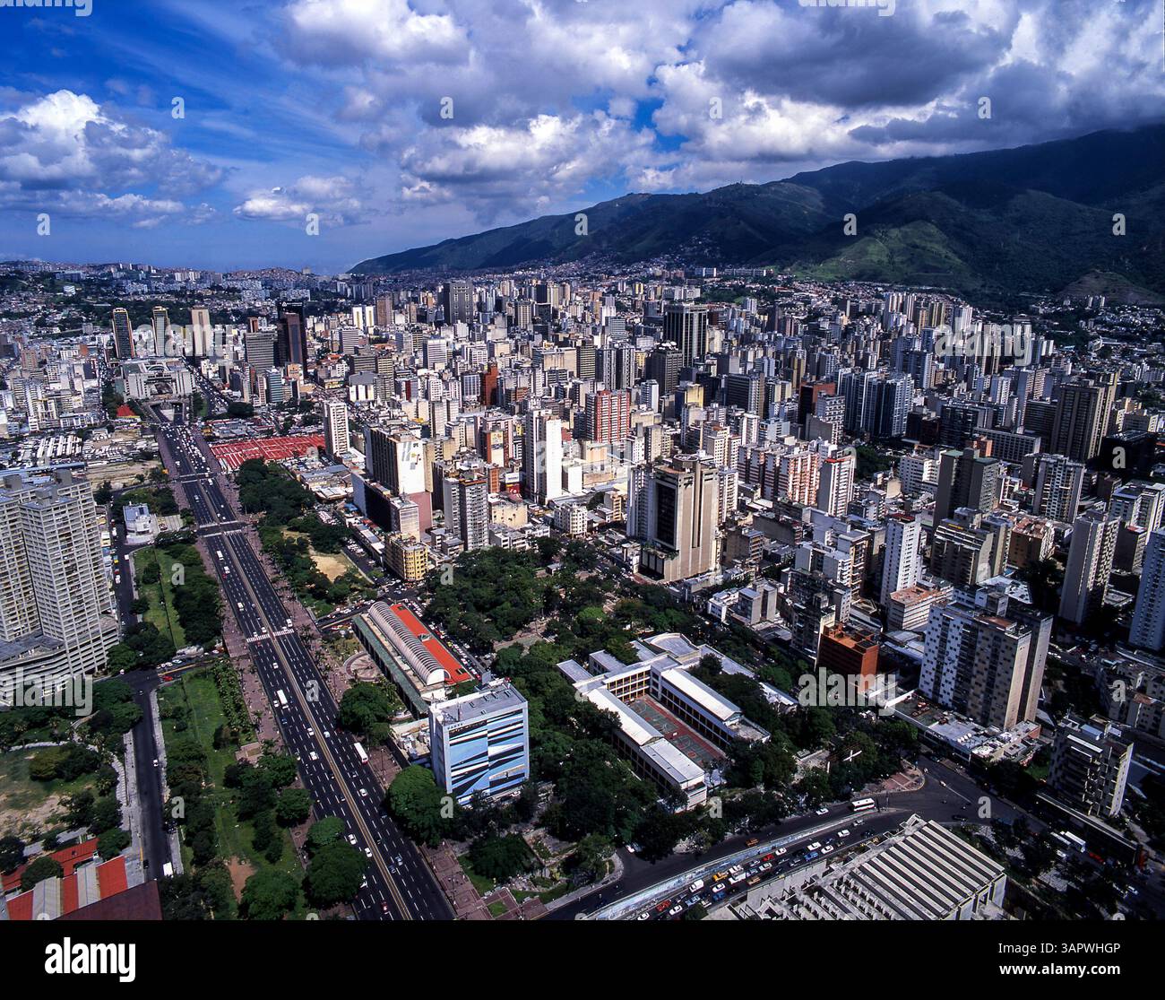 Venezuela. Caracas ville. Centre-ville. Vue aérienne. Banque D'Images