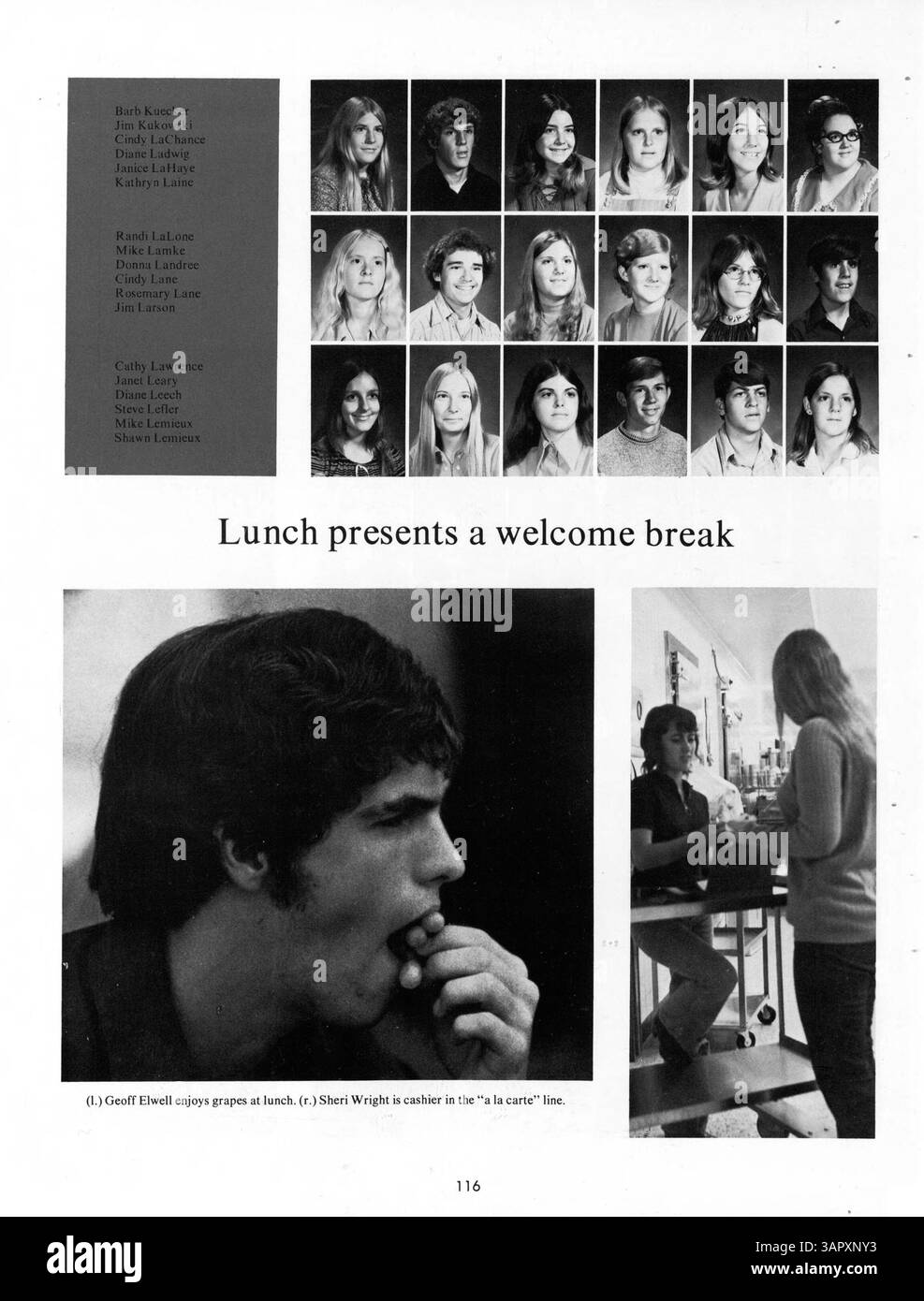 Park Center High School's 1972 Yearbook, Pirate volume 1 : interface '72, met en évidence les portraits d'étudiants, professeurs, clubs scolaires, sports, et des événements clés de l'année académique 1971-1972. Banque D'Images