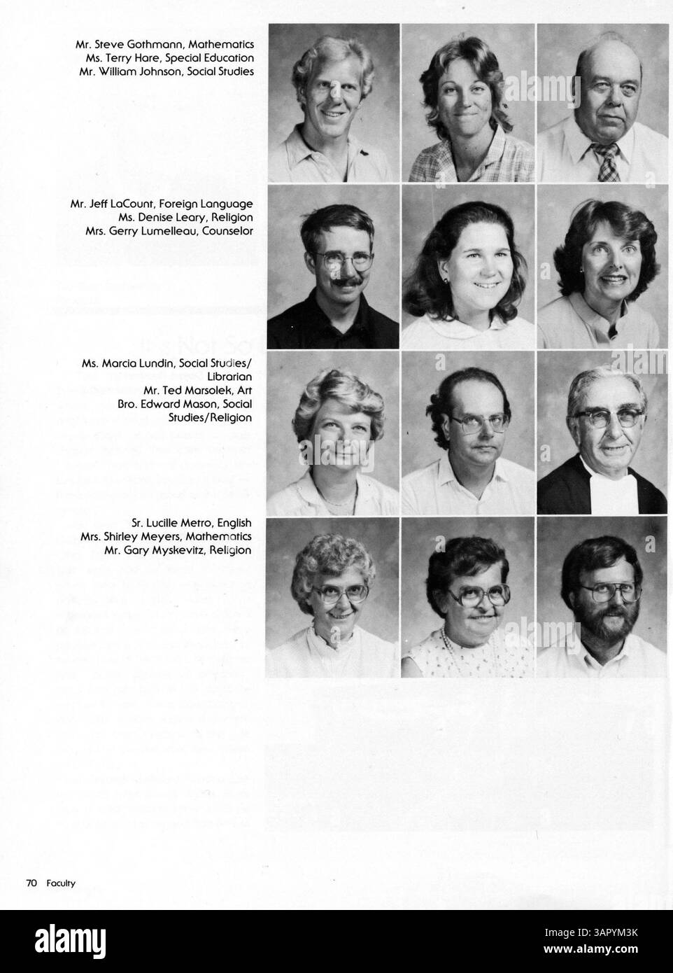 Le de la salle Yearbook 1984, intitulé 'Delta 1984 : We're Special', documente les événements clés de l'année scolaire 1983-1984 à l'école secondaire de la salle. Il met en évidence les étudiants, les enseignants, les activités parascolaires, les événements sportifs et d'autres événements importants tout au long de l'année scolaire. Banque D'Images
