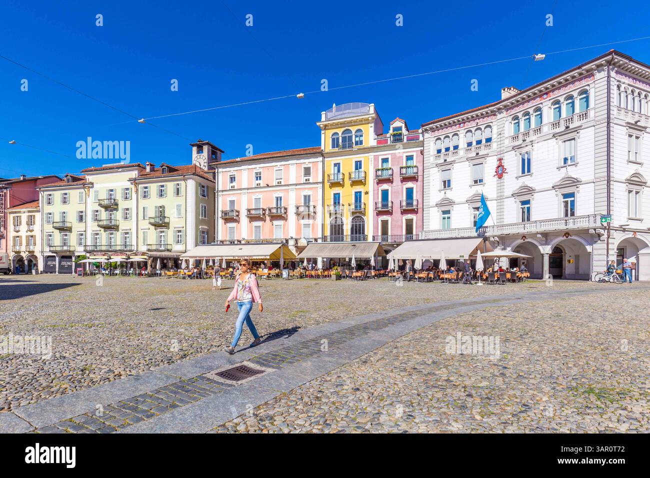 Locarno, Canton Tessin, Suisse, 05 septembre 2023, vue du centre-ville de Locarno, dans le canton Tessin, Suisse Banque D'Images