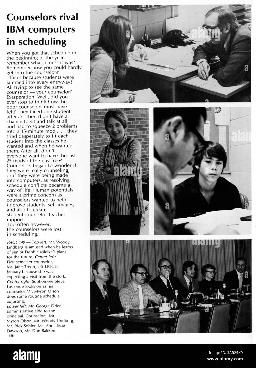 Cet annuel de lycée capture l'esprit de Kennedy High School à travers sa représentation de la vie étudiante, du personnel enseignant et des activités scolaires de 1972 à 1973. Banque D'Images