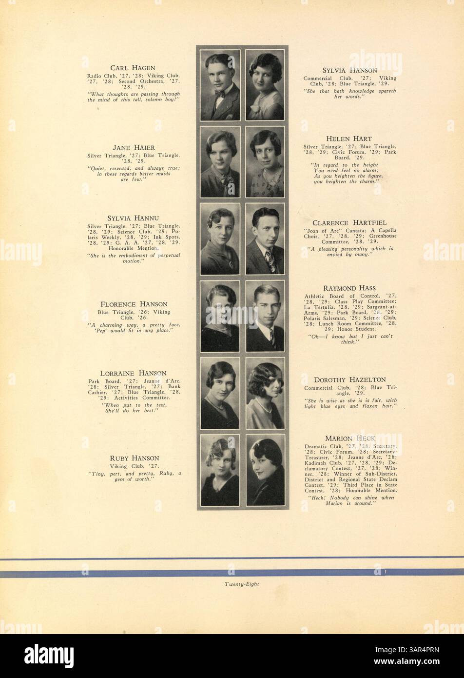 Cet annuaire du North High 1930 présente le corps étudiant, le corps professoral, les équipes sportives et les clubs de l'année scolaire 1929-1930-1998. Il comprend des notes historiques sur l'histoire afro-américaine au sein de la communauté de l'école. Banque D'Images