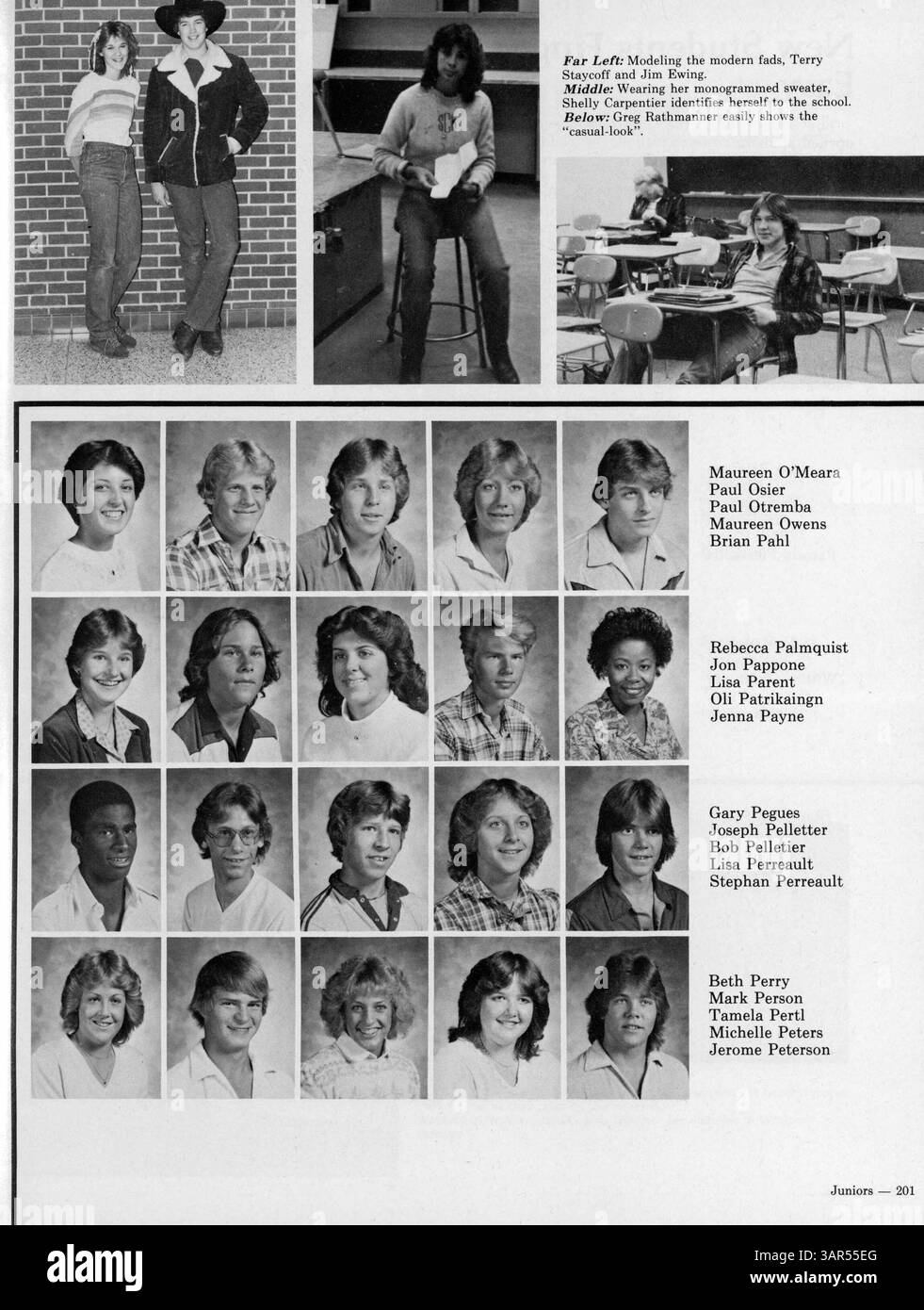 L'annuaire « Pirate Treasures » 1982 de l'école secondaire Park Center présente les faits saillants académiques, sociaux et sportifs de l'année scolaire 1981-1982. Banque D'Images