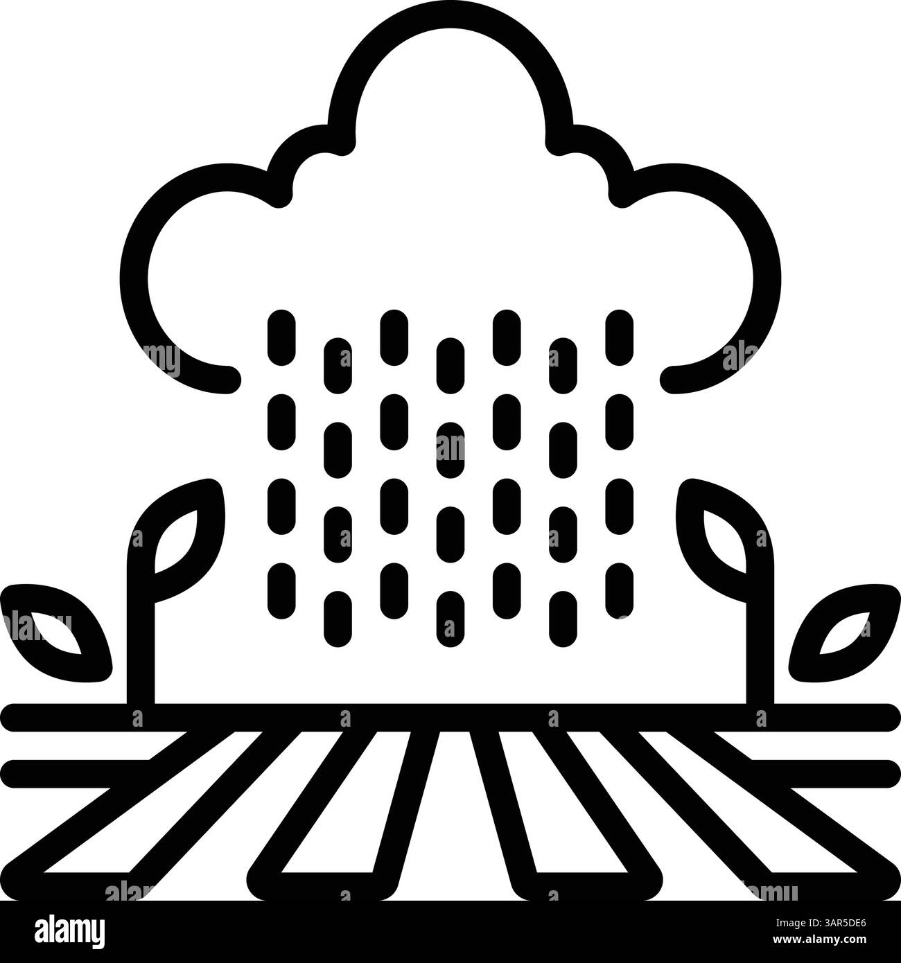 Icône pour la pluie, les précipitations Illustration de Vecteur