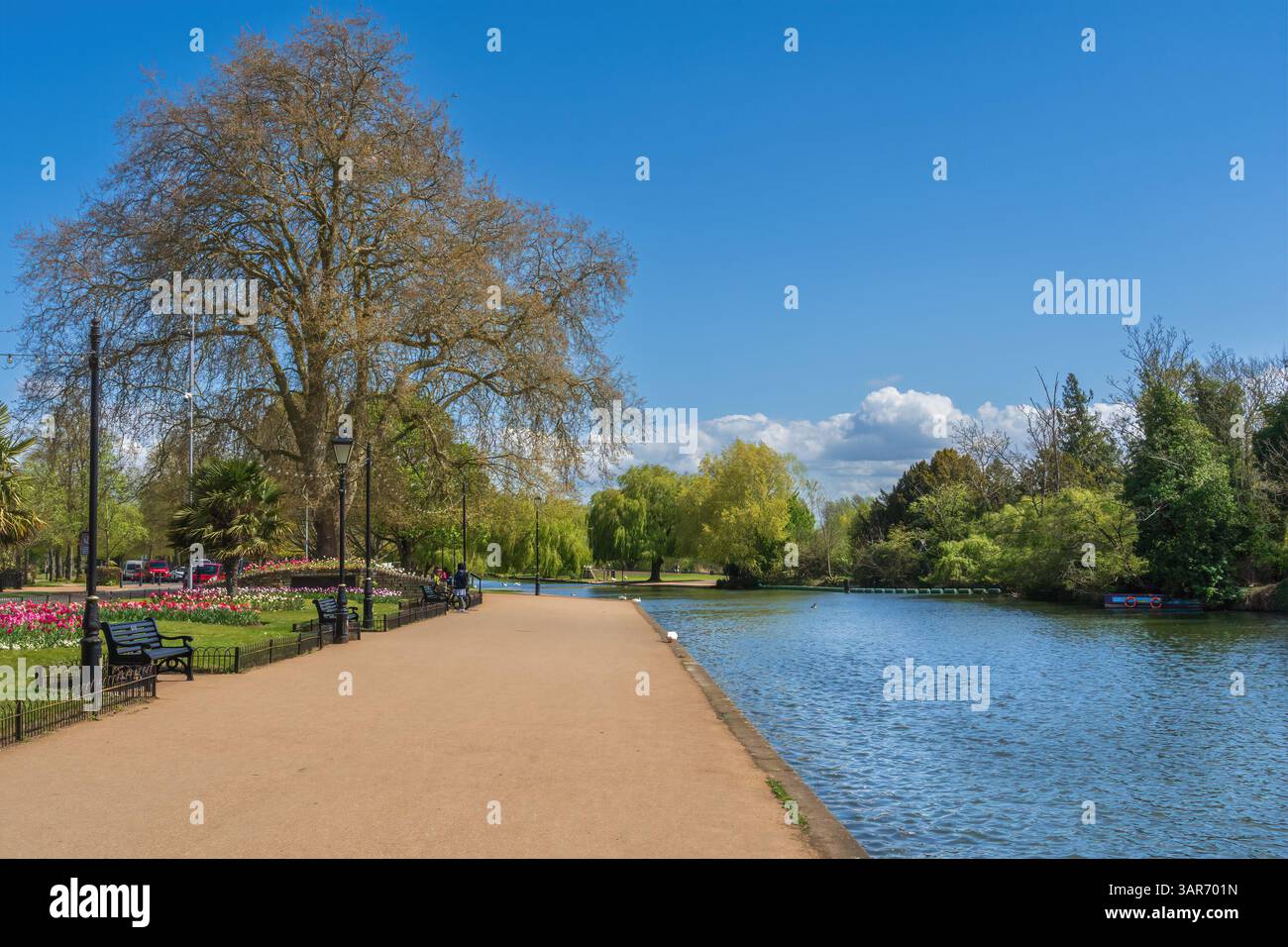 Printemps sur le remblai de Bedford Banque D'Images