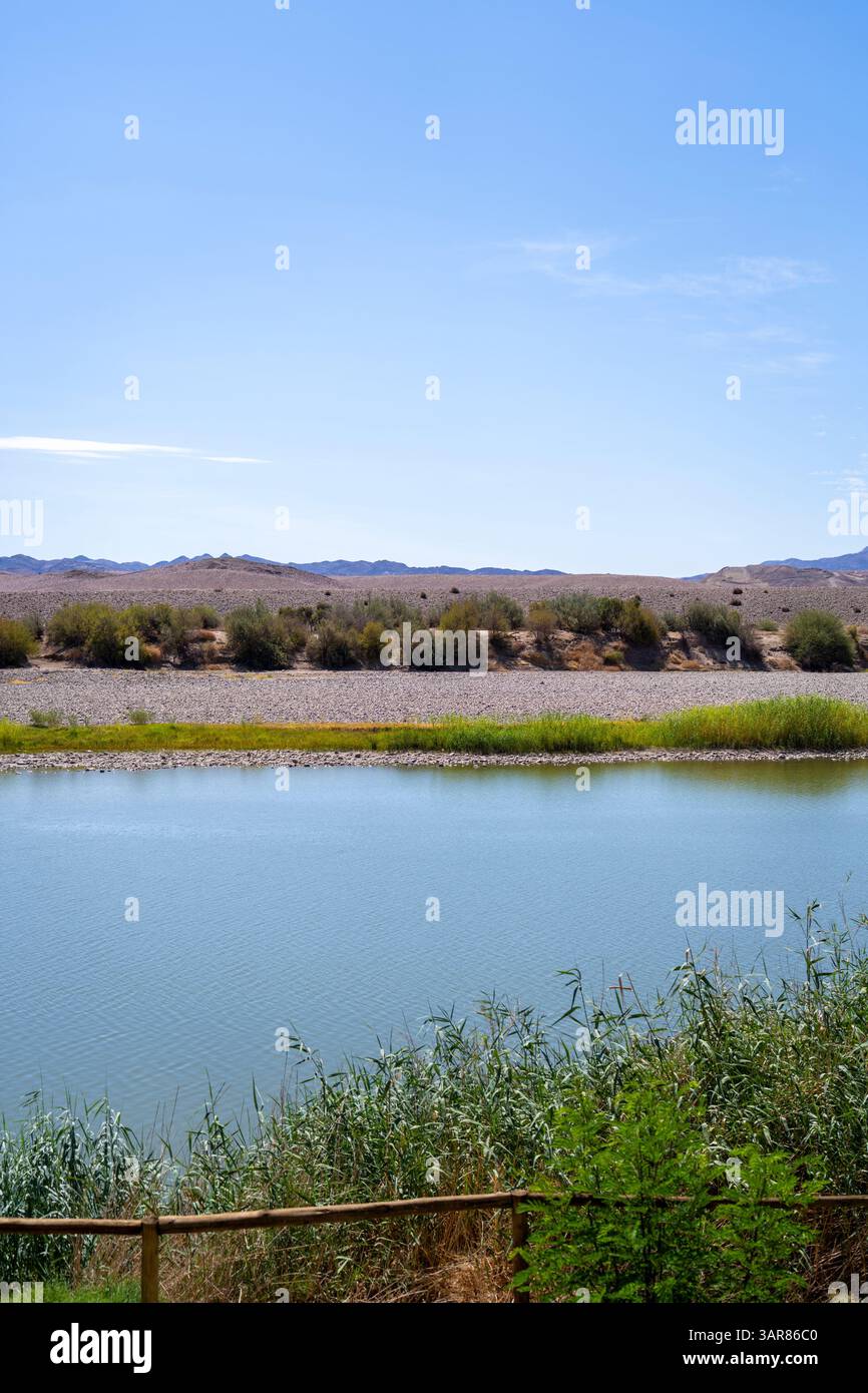 Norotshama Resort, vue sur la rivière Orange en Namibie Banque D'Images