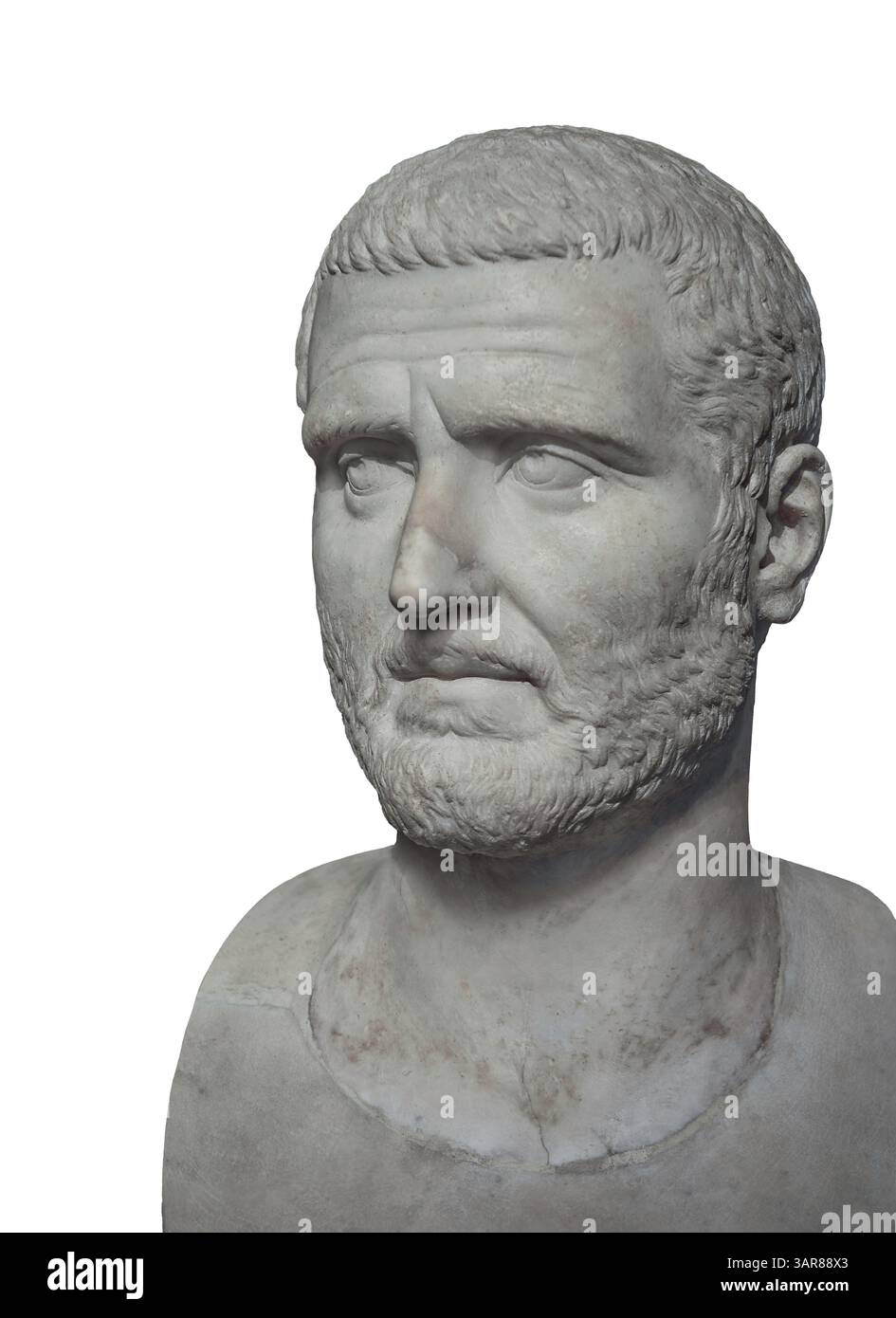 Buste portrait romain probablement de Gordien. Circa 238 AD. Musée Capitole Rome. Cat I.35. Gordian est né dans une famille riche classée équestre. Il wa Banque D'Images