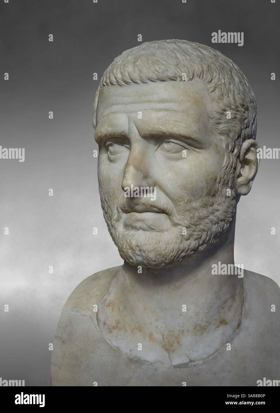 Buste portrait romain probablement de Gordien. Circa 238 AD. Musée Capitole Rome. Cat I.35. Gordian est né dans une famille riche classée équestre. Il wa Banque D'Images