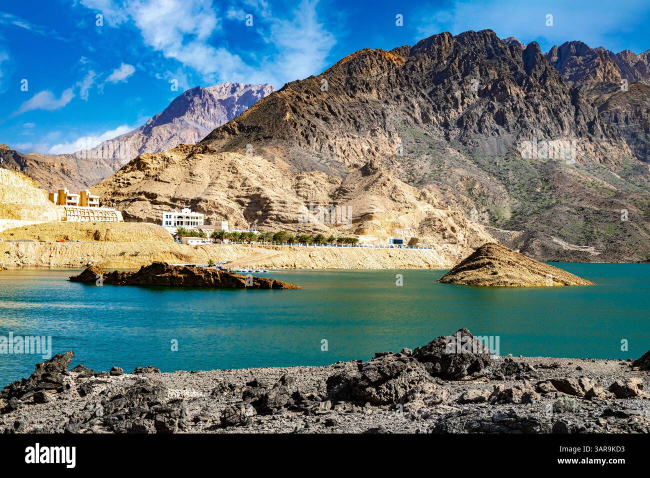 Wadi Dayqah dans la région de Ash-Sharqiyyah, Oman. Banque D'Images