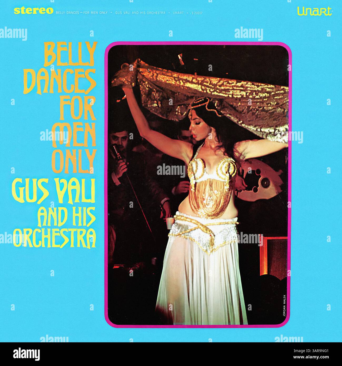 Gus Vali - Belly Dances for Men Only - couverture de disque vinyle Vintage Banque D'Images
