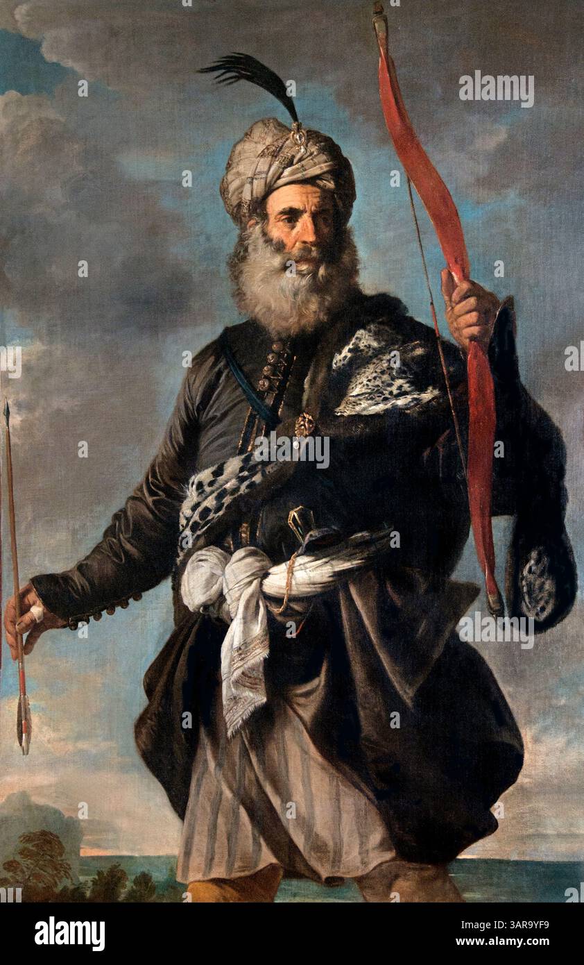 Guerrier Oriental guerrier Oriental Pirate Saraceno 1650 Pier Francesco Mola 1612-1666 haute Baroque Italie italienne Louvre Paris, Musée des Beaux-Arts, France, Banque D'Images
