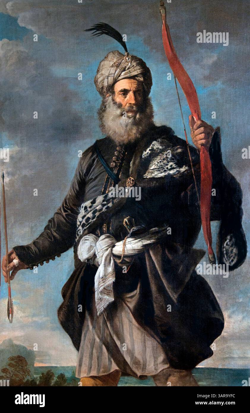 Guerrier Oriental guerrier Oriental Pirate Saraceno 1650 Pier Francesco Mola 1612-1666 haute Baroque Italie italienne Louvre Paris, Musée des Beaux-Arts, France, Banque D'Images