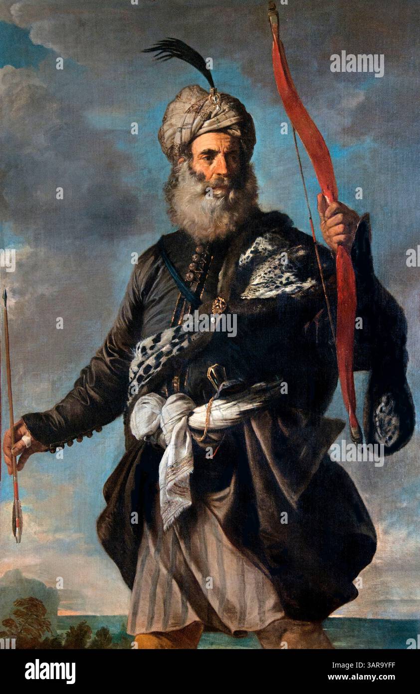 Guerrier Oriental guerrier Oriental Pirate Saraceno 1650 Pier Francesco Mola 1612-1666 haute Baroque Italie italienne Louvre Paris, Musée des Beaux-Arts, France, Banque D'Images