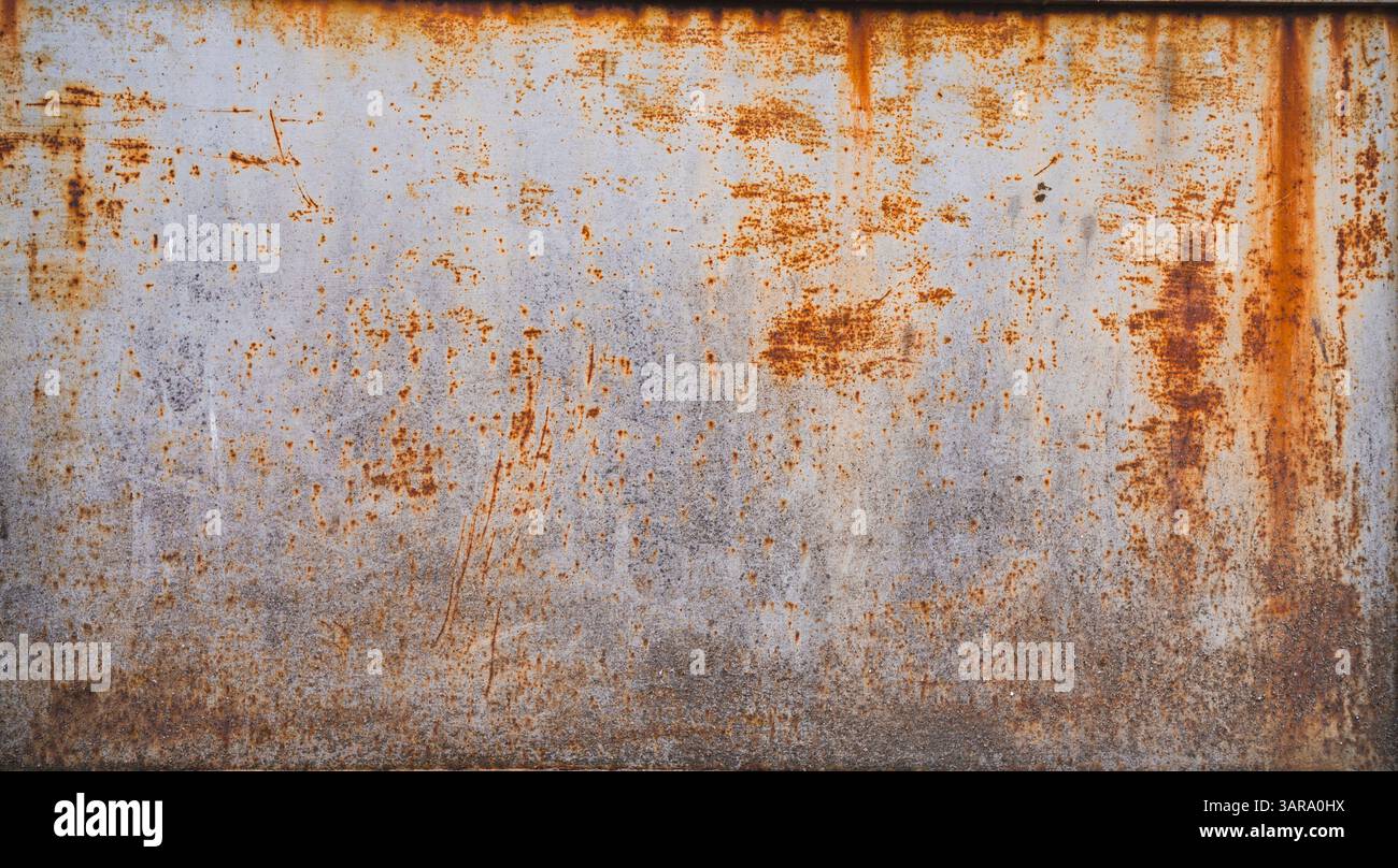 texture de la tôle rouillée rayée peinture grise corrodée corrodée Banque D'Images