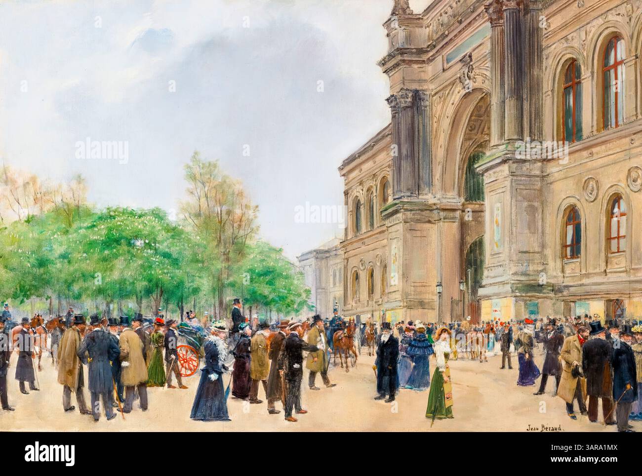 Jean Beraud, jour D'ouverture au salon, (le jour d'ouverture du salon), peinture à l'huile sur toile, vers 1882 Banque D'Images