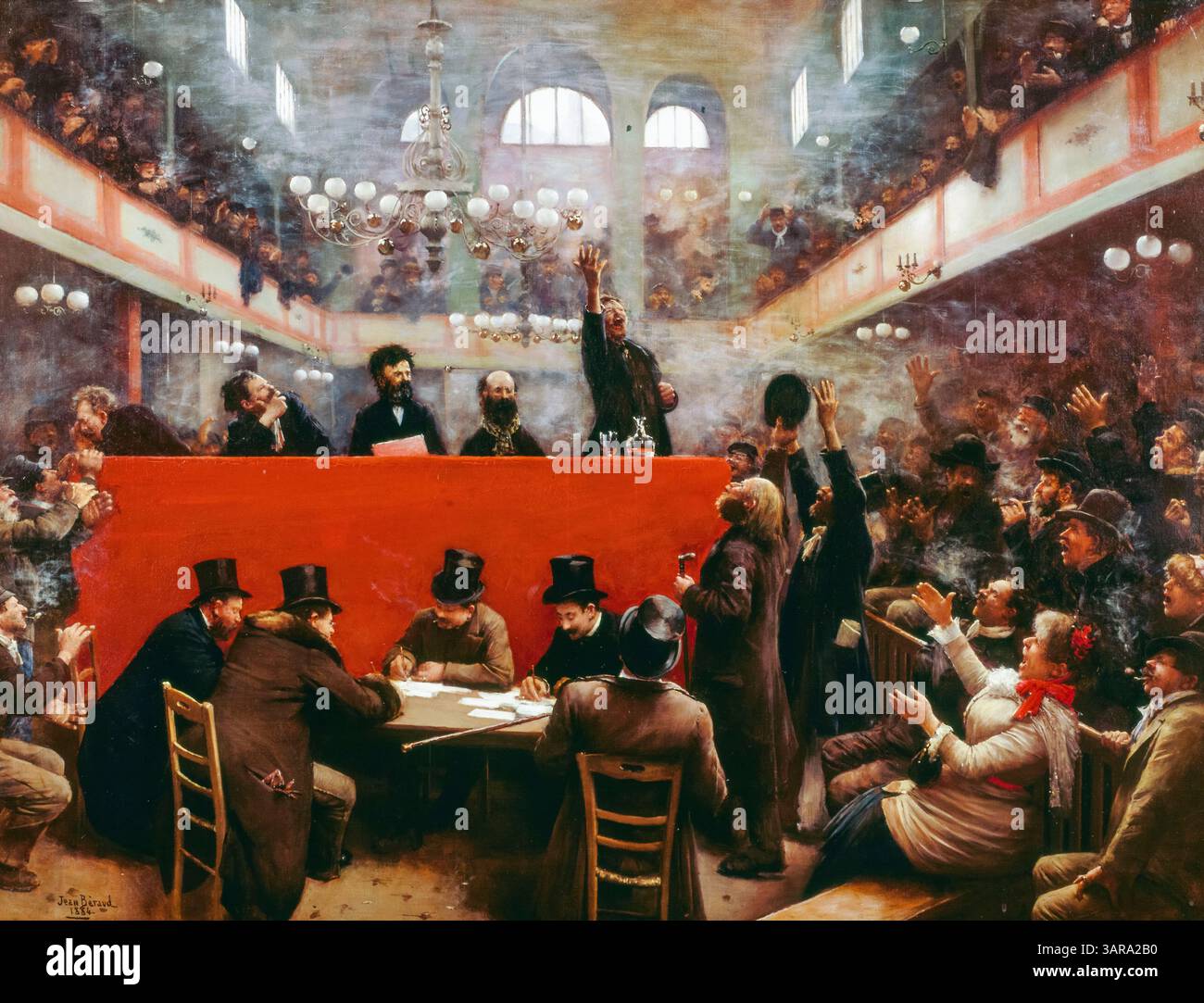 Jean Beraud, à la salle Graffard, (à la salle Graffard), peinture à l'huile sur toile, 1884 Banque D'Images