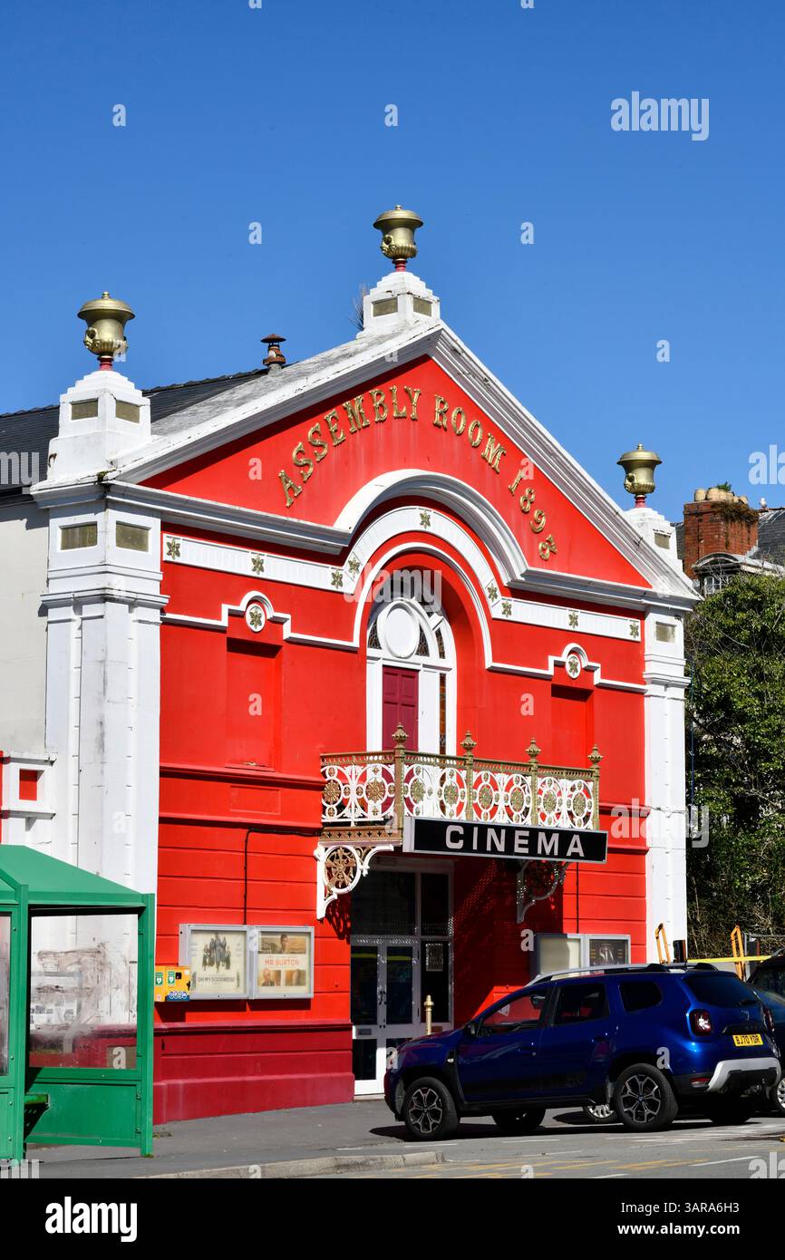 Salle d'Assemblée victorienne et cinéma à Aberdovey, pays de Galles, Royaume-Uni Banque D'Images