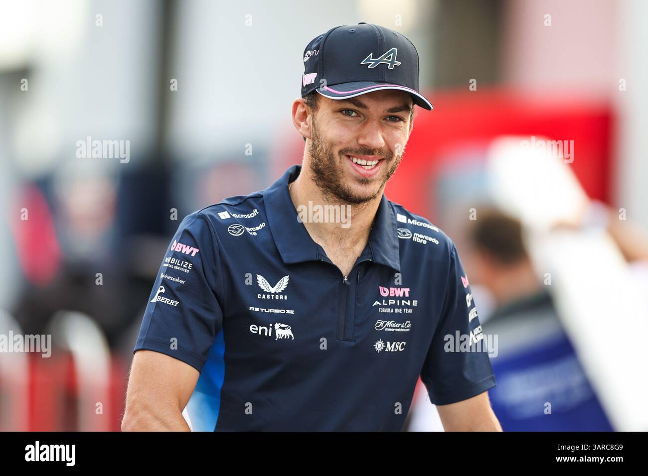 DJEDDAH, ARABIE SAOUDITE - 17 AVRIL : Pierre Gasly, de France, et l'écurie BWT Alpine F1 Team, en avant-première du Grand Prix de F1 d'Arabie Saoudite sur le circuit de Corniche de Djeddah le 17 avril 2025 à Djeddah, Arabie Saoudite. (Photo de Qian Jun/Paddocker) Banque D'Images