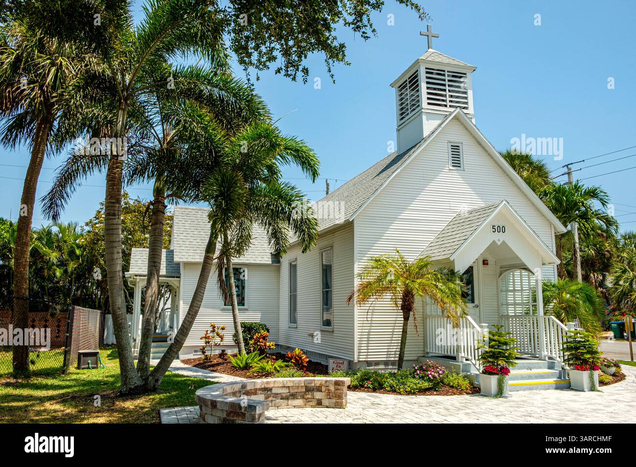 Chapelle communautaire de Melbourne Beach, Ocean Avenue, Melbourne Beach, Floride Banque D'Images