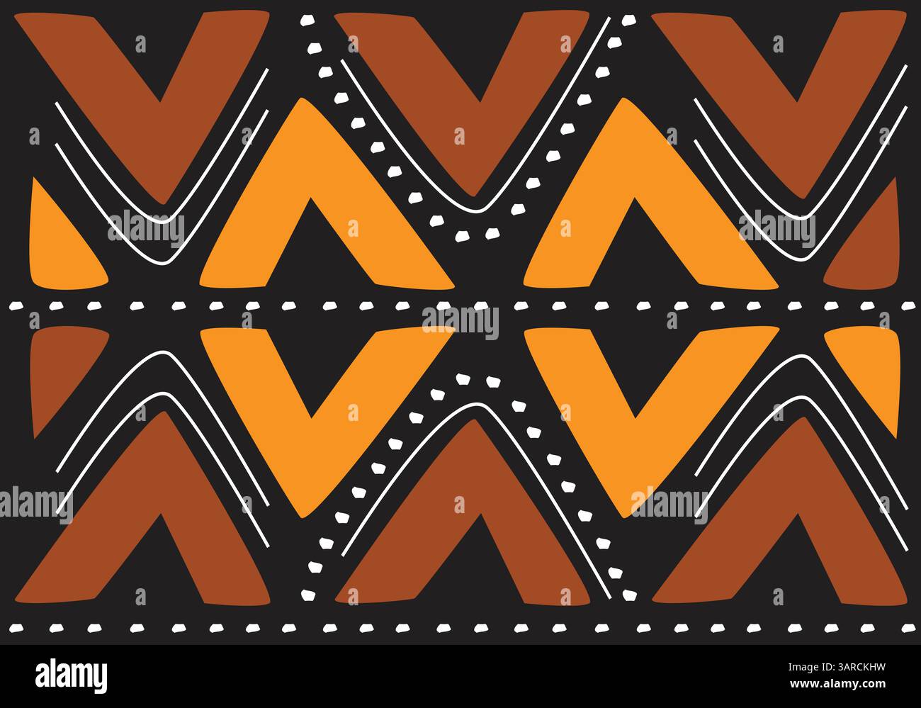 Le bogolan, ou bògòlanfini en bambara, est un tissu malien de l'ethnie Mandingo, teint selon une technique utilisée au Mali, au Burkina Faso, en Guinée, au Côte Illustration de Vecteur