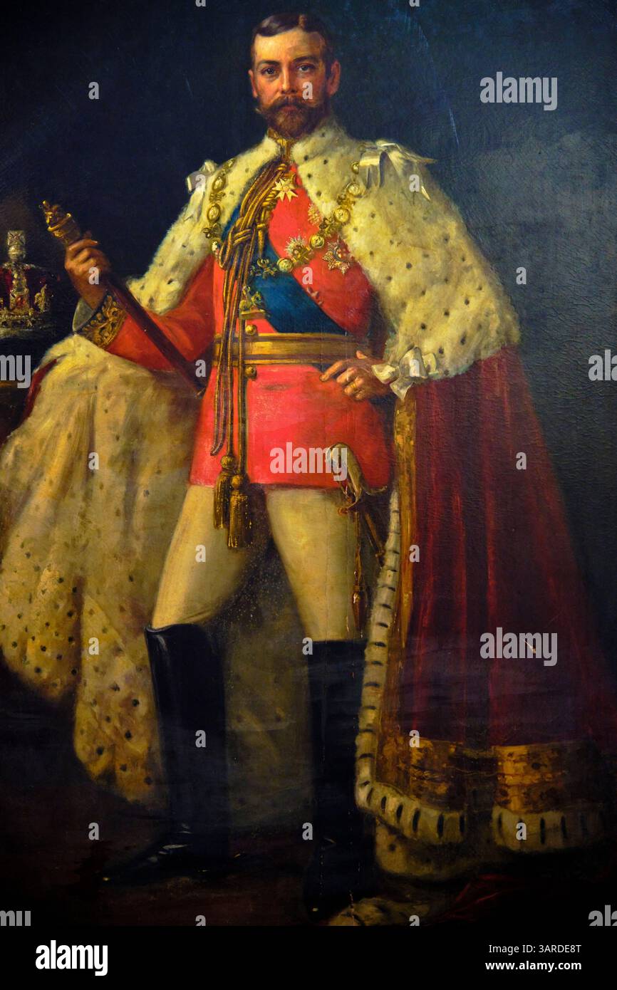 Inde, État du Tamil Nadu, Chennai (Madras), Musée Fort préparées George, peinture du roi George V Banque D'Images