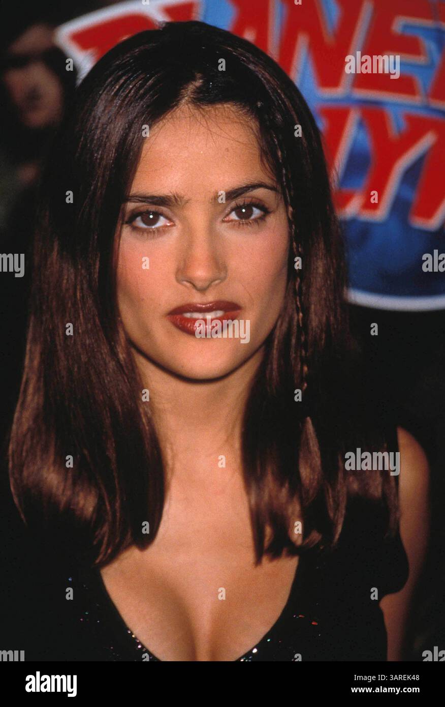 Dec. 00, 1998 - SALMA HAYEK. Fait don d'une perruque de son nouveau film '' 54 '' au Planet Hollywood, New York City 1998.K13116WW.(crédit image : © Globe photos/ZUMApress.com) Banque D'Images