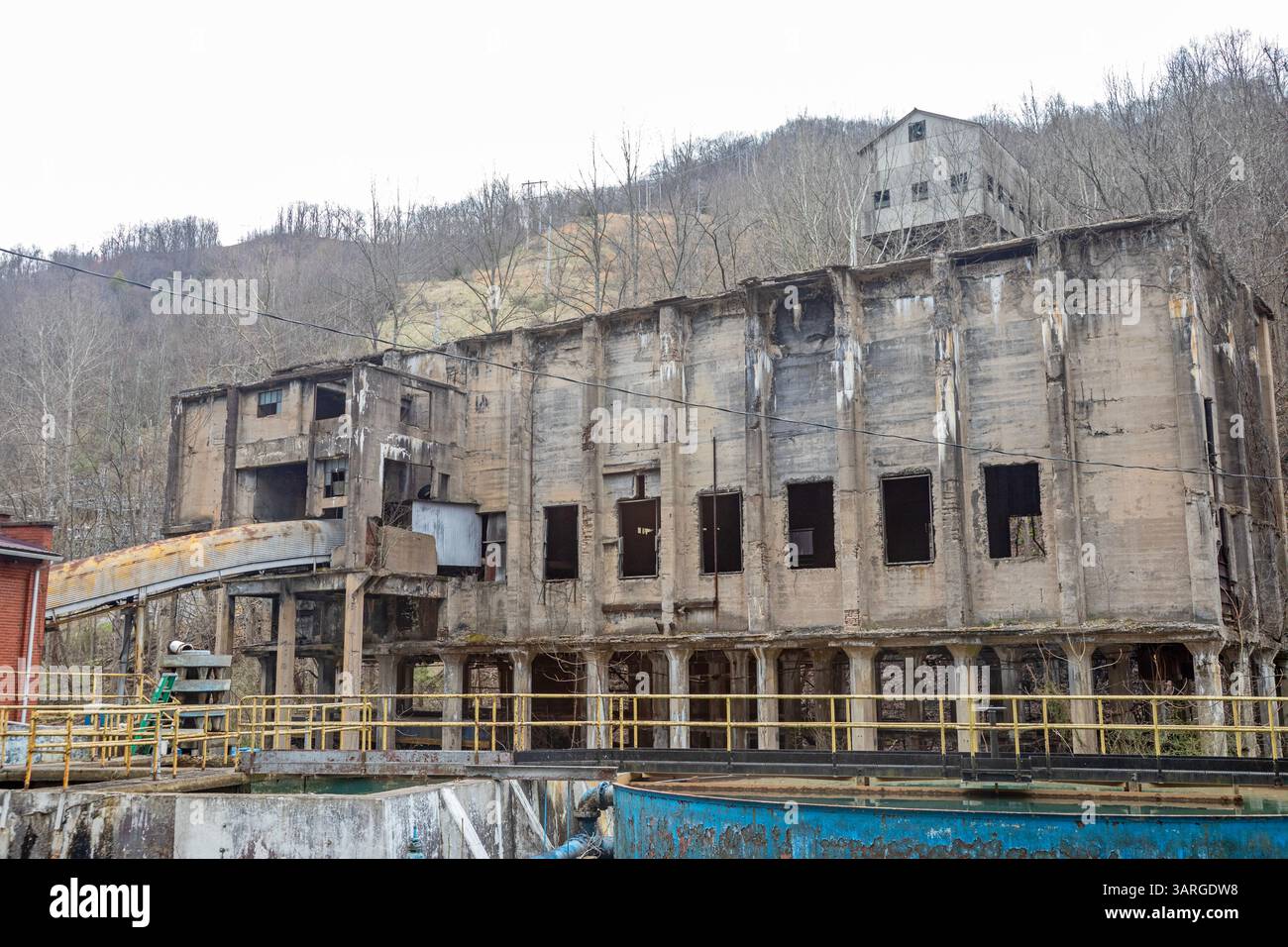 Lynch, Kentucky - les ruines de la centrale électrique sont toujours dans une ancienne ville de la compagnie d'acier américaine dans le comté de Harlan. La centrale électrique a généré de l'électricité pour Banque D'Images