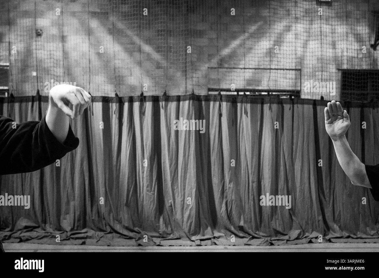 08 avril 2013 - Cardiff, pays de Galles du Sud, Royaume-Uni - à l'intérieur du Nam-Pai-Chuan Kung Fu Club à Cardiff de nombreux arts martiaux traditionnels seront enseignés à ses étudiants, y compris les différents styles d'animaux comme le serpent d'eau (Siah Kun) et la grue blanche (Peh Hok). (Crédit image : © Jiwei Han/ZUMAPRESS.com) Banque D'Images