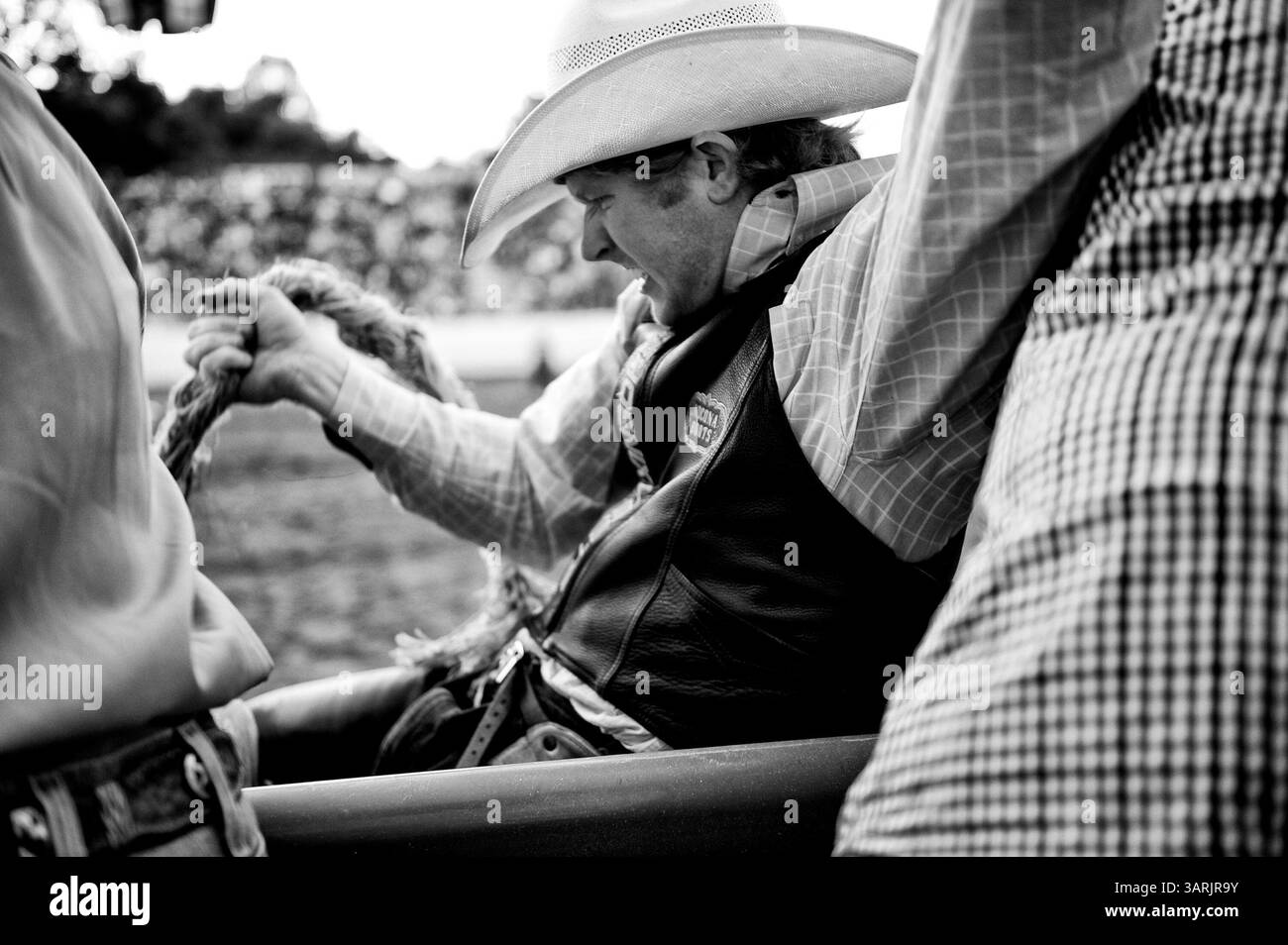 15 mai 2013 - Redding, Californie, États-Unis - Jacobs Crawley de College Station, TX hoche la tête au rodéo de Redding à Redding, CA. (Crédit image : © Matt Cohen/ZUMAPRESS.com) Banque D'Images