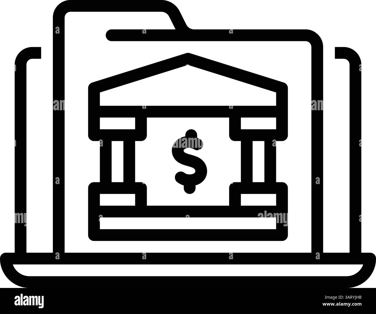 Icône pour les services bancaires en ligne Illustration de Vecteur