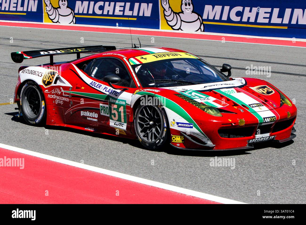 22 septembre 2013 - Austin, Texas, U. S - Gianmaria Bruni (51), pilote AF Corse en action lors de la course du Championnat du monde d'Endurance (FIA/WEC) sur le circuit of the Americas à Austin, Texas. (Crédit image : © Dan Wozniak/ZUMAPRESS.com) Banque D'Images