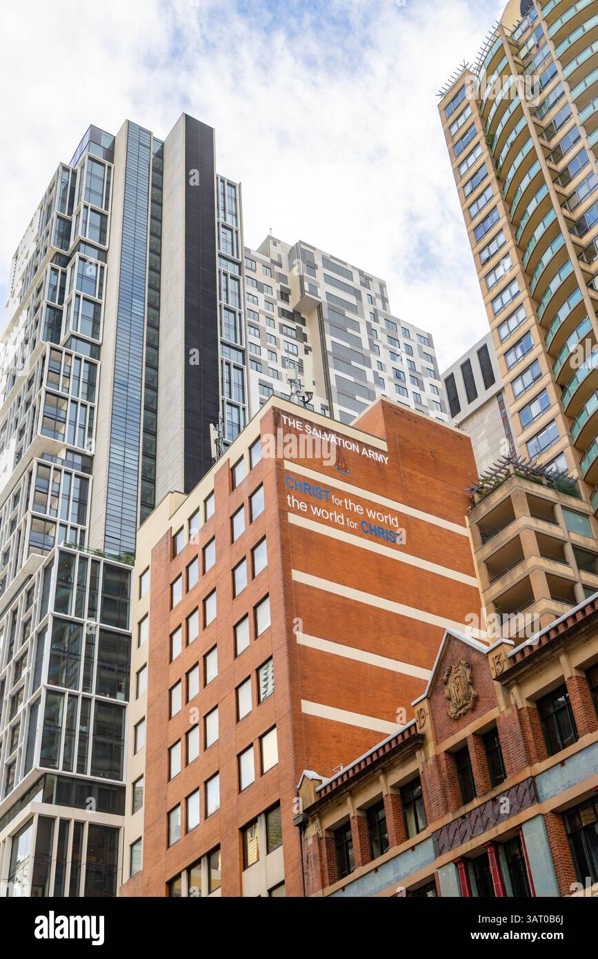L'Armée du Salut, mouvement chrétien caritatif et religieux, quartier général dans le centre-ville d'Elizabeth Street Sydney, Nouvelle-Galles du Sud, Australie Banque D'Images