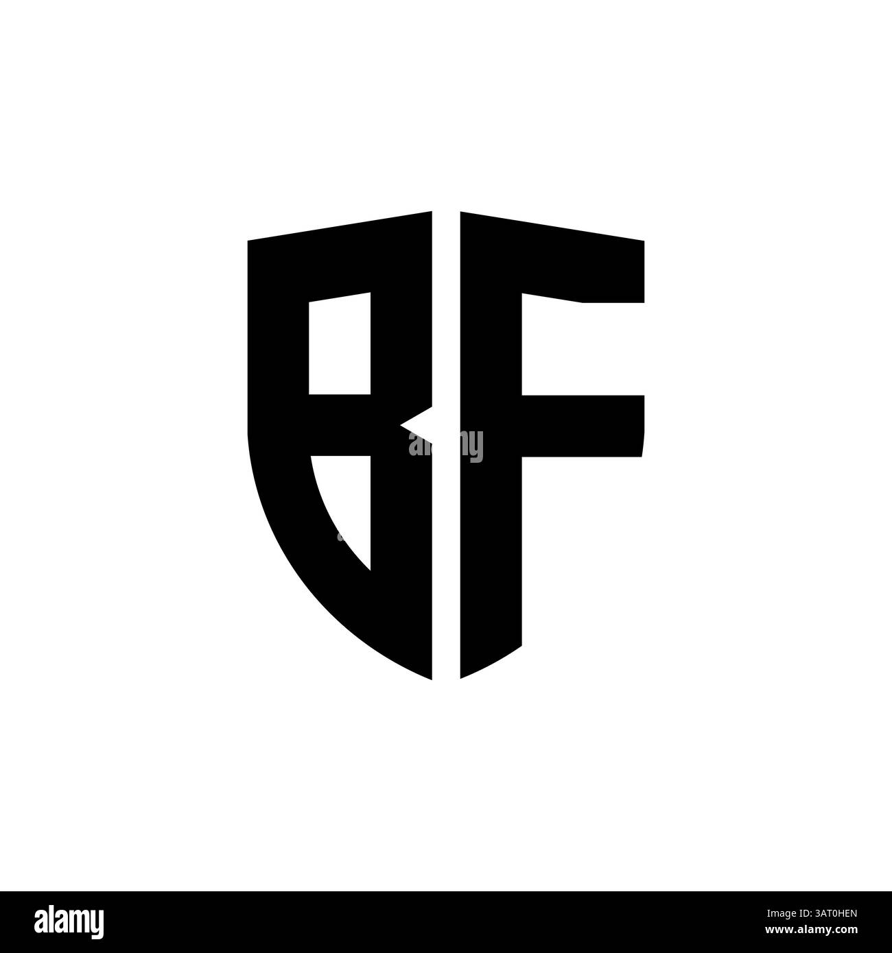 Modèle de logo lettre bf ou FB Illustration de Vecteur