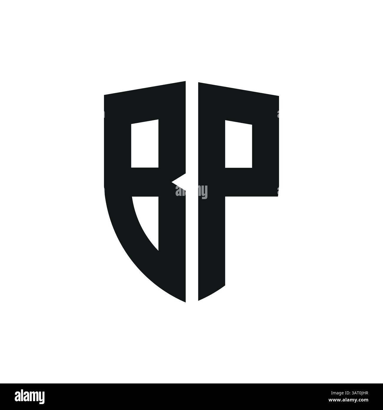 Modèle de logo lettre bp ou pb Illustration de Vecteur