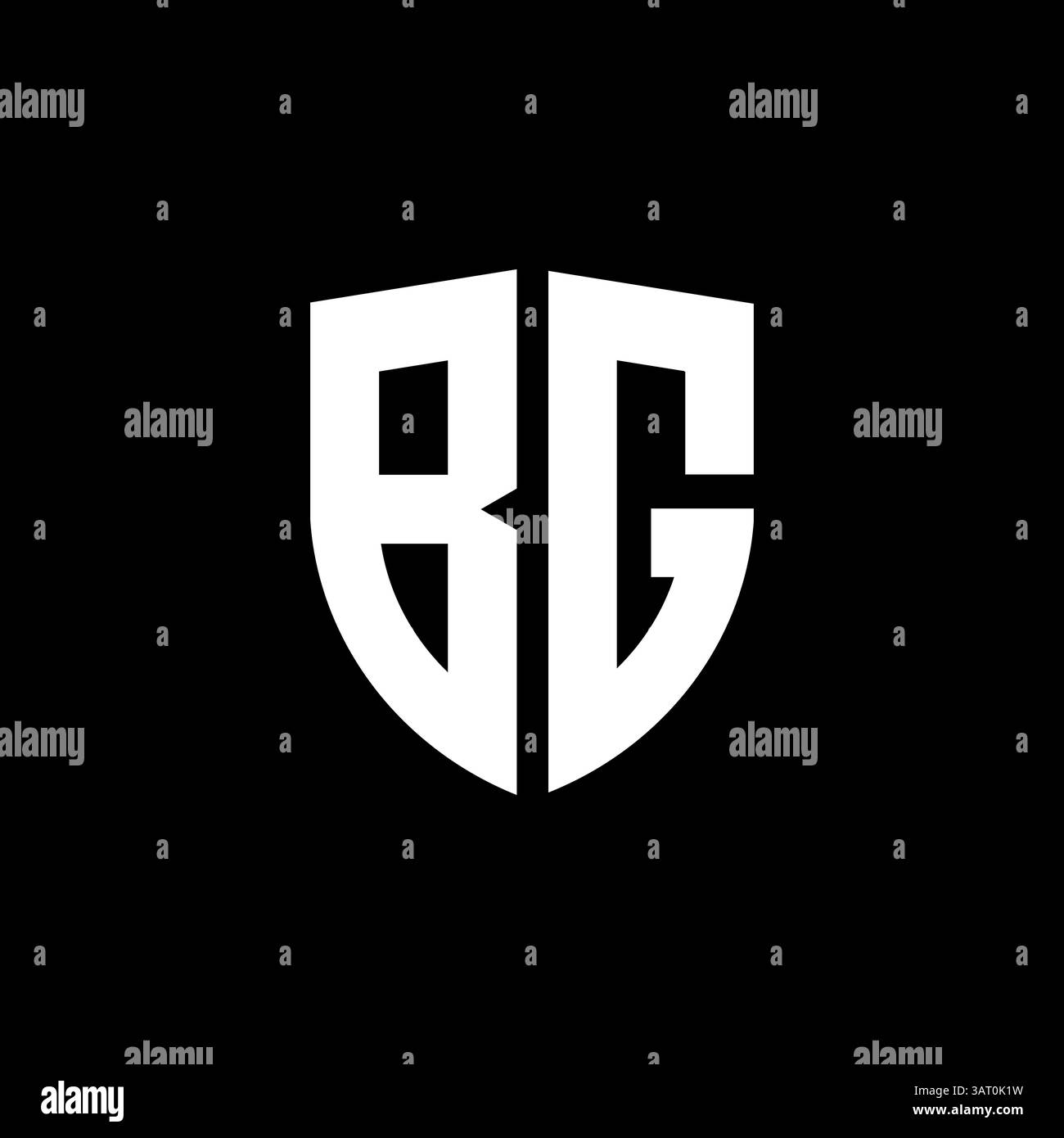 Lettre bg ou modèle de logo gb Illustration de Vecteur