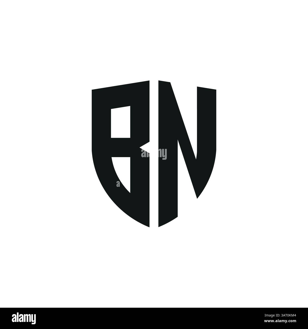 Modèle de logo lettre Bn ou nb Illustration de Vecteur