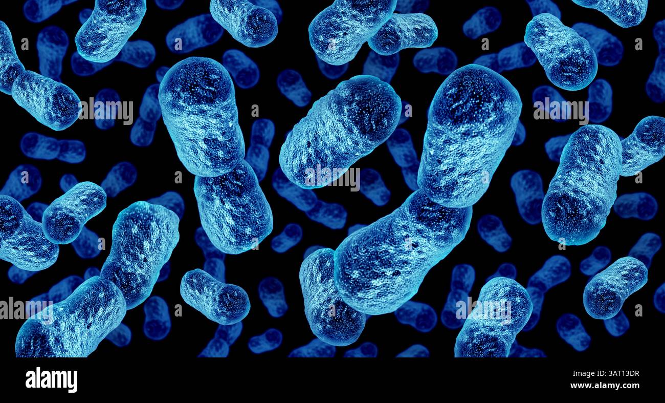 Bacteroides bactéries probiotiques microbiote intestinal comme bonnes bactéries dans l'intestin comme bactérie saine à l'intérieur du corps comme microflore digestive. Banque D'Images