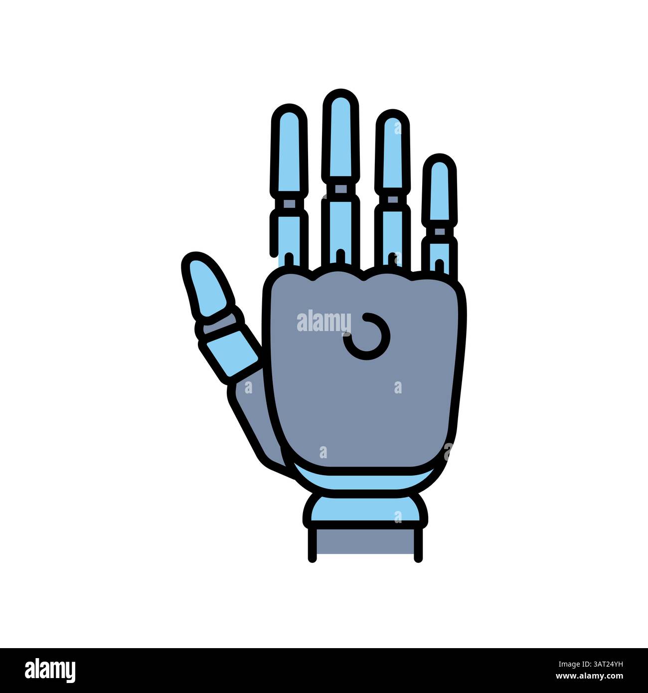 Icône plate couleur de prothèse bionique pour les projets numériques et imprimés. Icônes nettes minimales pour les applications et les sites Web. Icônes simples modernes pour UI UX et brandi Illustration de Vecteur