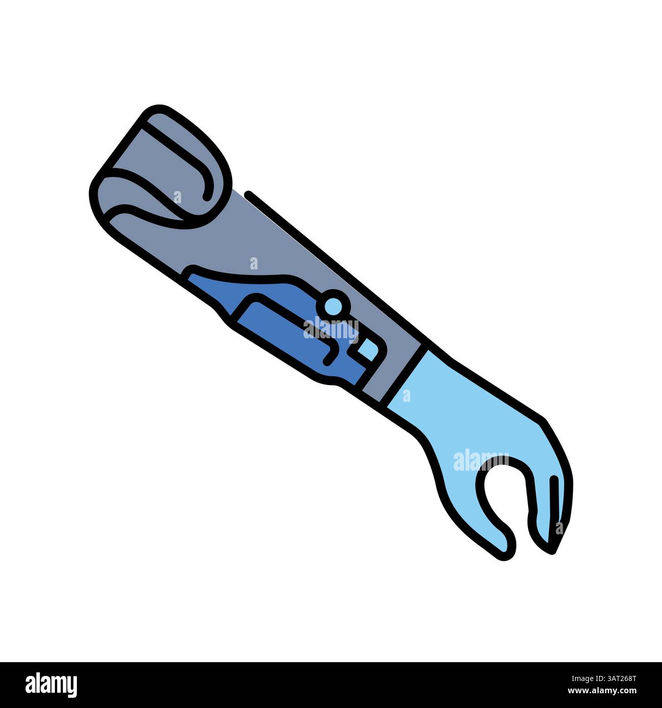 Icône plate couleur Myoprothèse pour les projets numériques et imprimés. Icônes nettes minimales pour les applications et les sites Web. Icônes simples modernes pour UI UX et branding Illustration de Vecteur