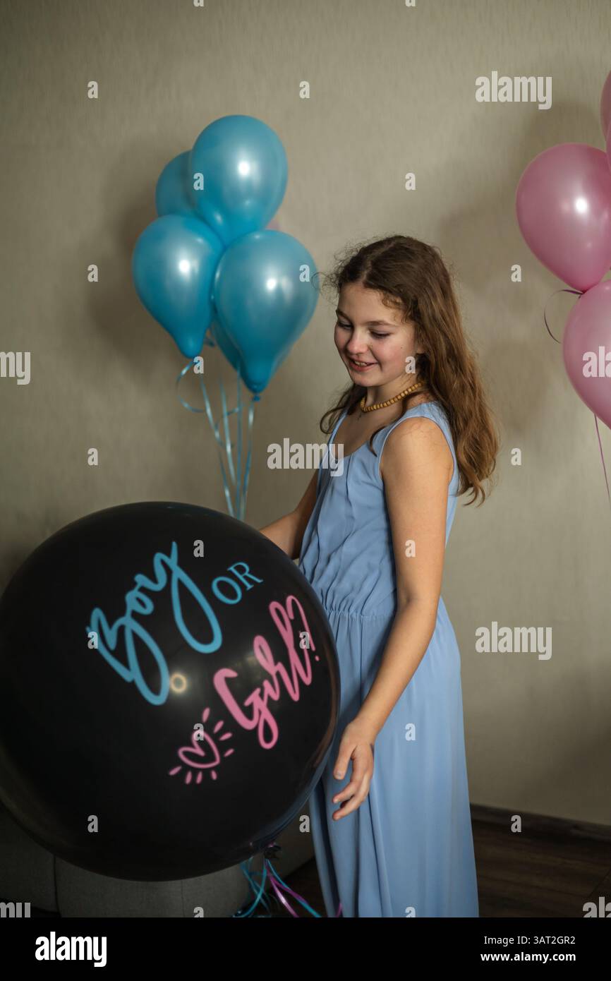 Sexe Baby party à la maison Banque D'Images