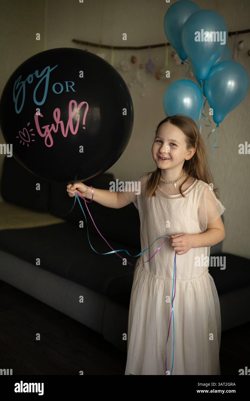 Sexe Baby party à la maison Banque D'Images