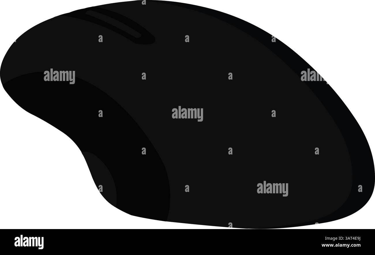 Souris d'ordinateur 2d illustration vectorielle plate. Matériel de bureau isolé sur blanc. Souris sans fil pour animation de dessins animés Illustration de Vecteur