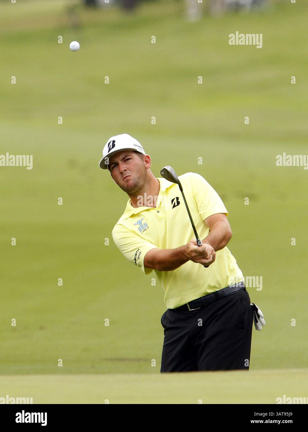 25 mai 2013 - Fort Worth, TX, États-Unis - Matt Every jetons sur le 11e green lors de la troisième ronde du Crowne Plaza Invitational à Colonial, samedi 25 mai 2013, à Fort Worth, Texas. (Crédit image : © Richard W. Rodriguez/MCT/ZUMAPRESS.com) Banque D'Images