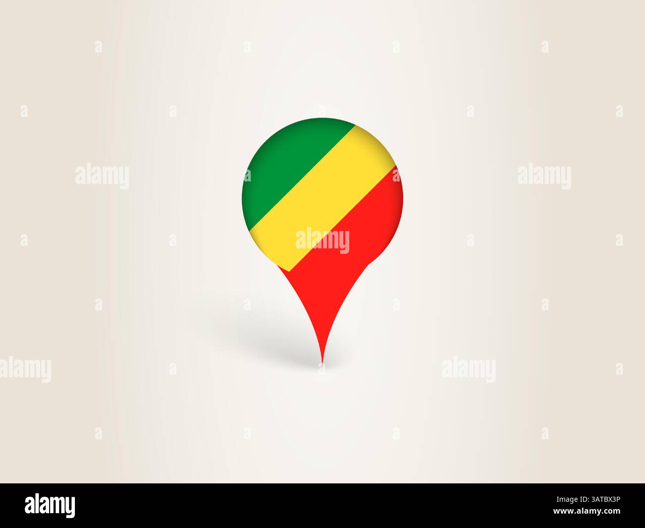 Épingle avec drapeau national du Congo. Icône de marqueur de position. Illustration de Vecteur Épingle avec drapeau national du Congo. Icône de marqueur de position. Illustration de Vecteur