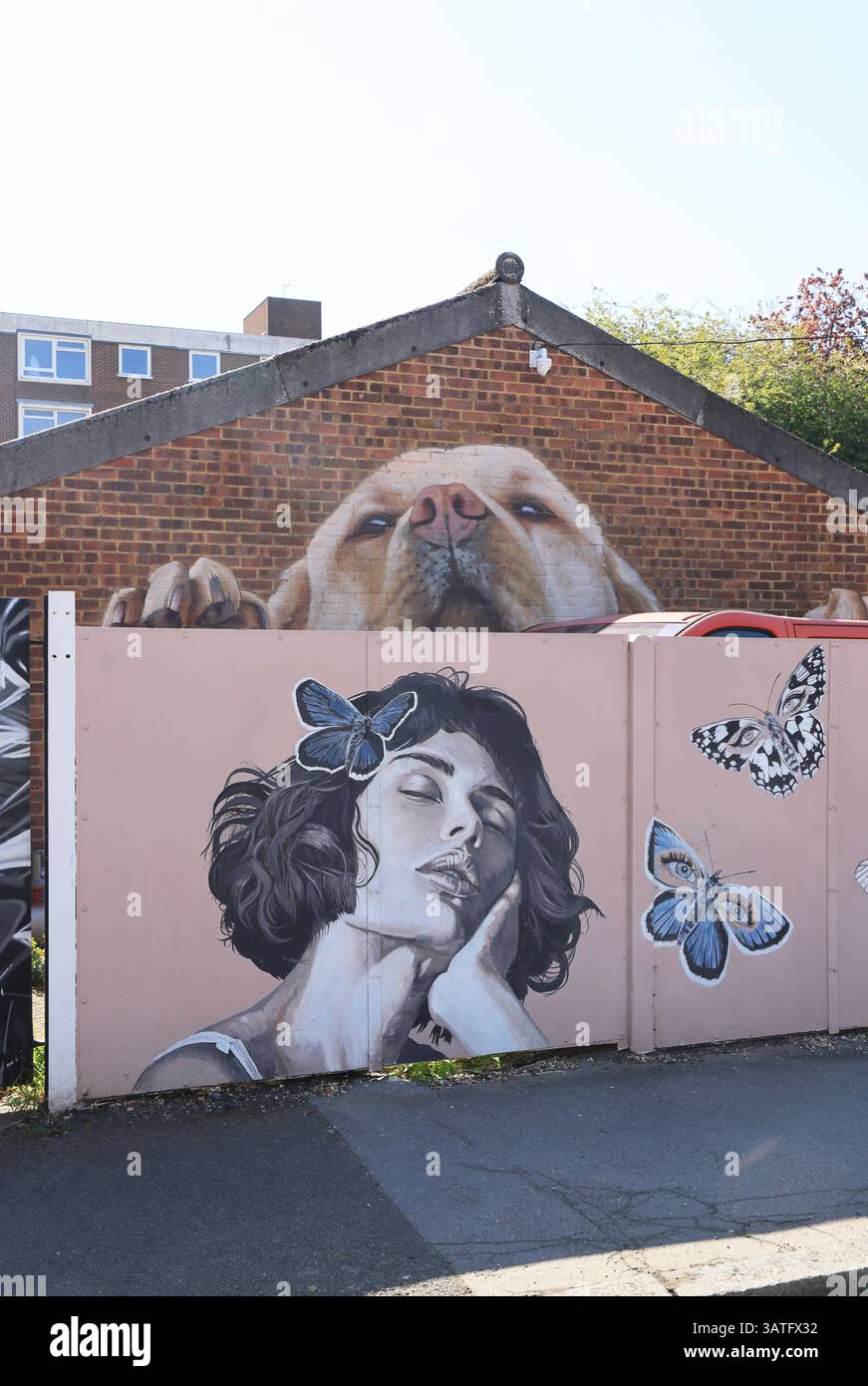 Street art dans le quartier branché de Penge SE20, sur Padua Road, Londres, Royaume-Uni Banque D'Images