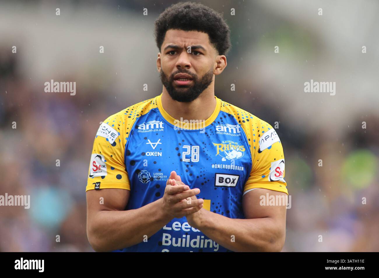Leeds, Royaume-Uni. 18 avril 2025. AMT Headingley Rugby Stadium, Leeds, West Yorkshire, 18 avril 2025. Betfred Super League Leeds Rhinos v Huddersfield Giants Kallum Watkins of Leeds Rhinos Credit : Touchlinepics/Alamy Live News Banque D'Images