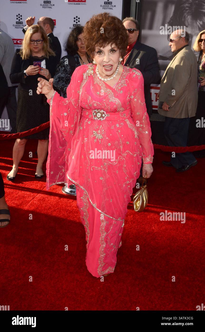 28 avril 2016 - Los Angeles, CA, États-Unis - LOS ANGELES - APR 28 : Gina Lollobrigida au Festival du film classique TCM soirée d'ouverture tapis rouge au TCL Chinese Theater IMAX le 28 avril 2016 à Los Angeles, CA (crédit image : © hPa/Newscom via ZUMA Press) Banque D'Images