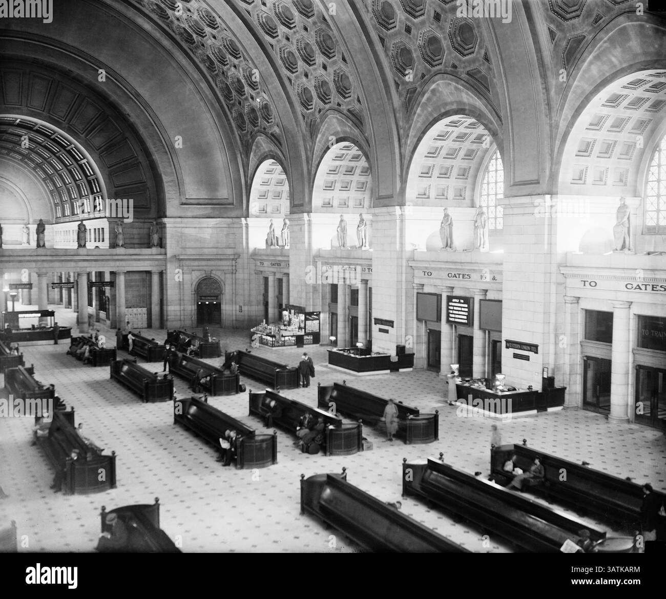 29 janvier 2016 - salle d'attente, Union Station, Washington DC, États-Unis, vers 1936 (crédit image : © Glasshouse via ZUMA Wire) Banque D'Images