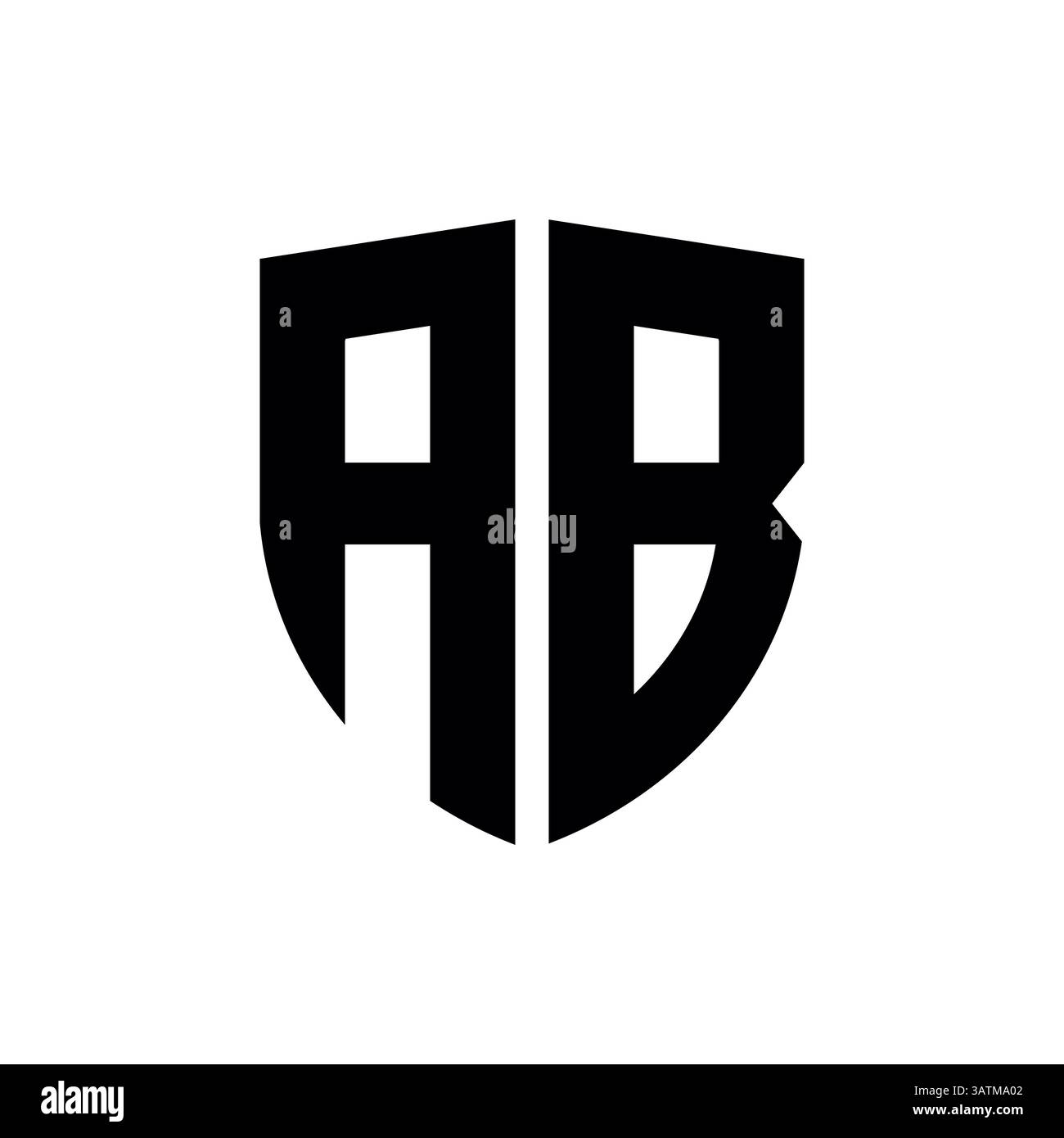 Lettre ab ou BA modèle de logo Illustration de Vecteur